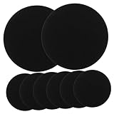 Alipis 8 Stück Untersetzer Aus Filz Bauernhaus-untersetzer Becherhalter Untersetzer Glasuntersetzer Topf Untertasse Cup -untersetzer Schwarze Untersetzer Gefühlt Black