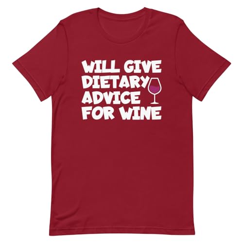 Nutritionniste Nouveauté Nutrition Information Raisin Mignon Nutritifs Médecin, rouge cardinal, Taille S