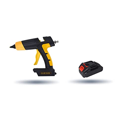 Pistola de Silicona Herramienta De Pistola De Pegamento Caliente Inalámbrica con Termostato De Pantalla Digital, Batería Reemplazable, Uso De Barras De Pegamento De 11mm, Boquilla De Cobre Puro (Colo