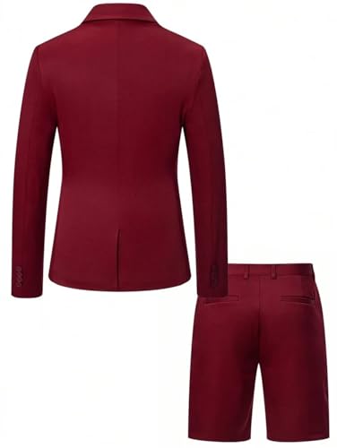 Shorts Suits for Men 2 Piece Slim Fit Peak Lapel Tuxedo for Men Casual Prom Summer Beach Wedding3