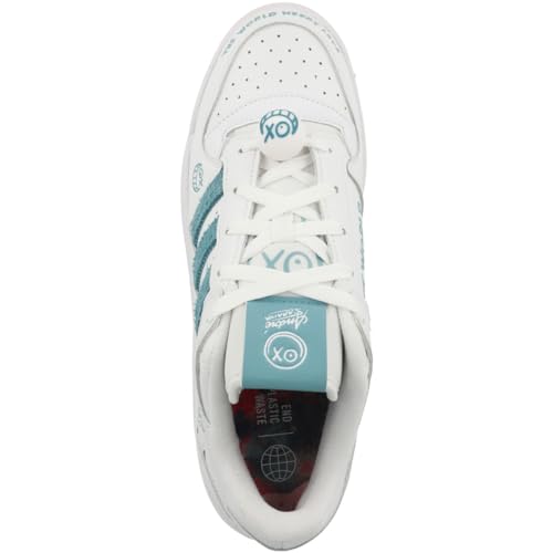 Image of adidas Originals Men Leather Forum Low CL Basketball Shoes, FTWWHT /FTWWHT /FTWWHT, UK-5.5
