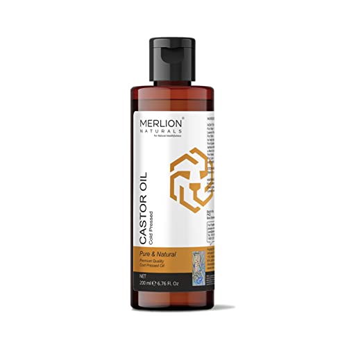 Merlion Naturals Cold Pressed Castor Oil 200ml | 100% Pure & Natu...