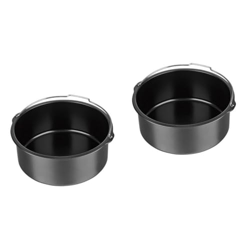 Mobestech 2 piezas Accesorios para Freidora de Aire, Plancha Antiadherente para Pizza y Cesta para Pastel, Herramienta de Cocina Fácil de Limpiar para Hogar miniatura 1