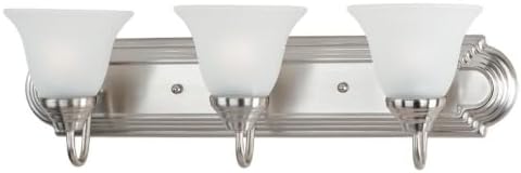 Maxim Essentials-3 Light Early American Bath Vanity in Early American style-24 Inches Wide by 7 inches high-Satin Nickel Finis