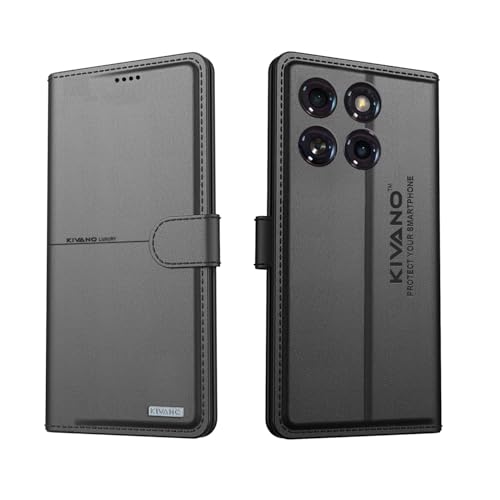 Image of Compatible with Motorola Edge 60 Stylus 5G Flip Cover | Leather Finish | Inside Pockets & Inbuilt Stand | Shockproof Wallet Style Magnetic Closure Back Cover Case