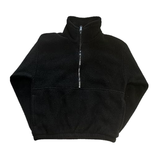 KAYNEE Youth XS Black Half Zip Fleece Pullover