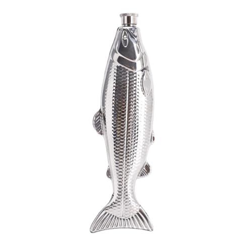 ZwaitL Termo portátil de acero inoxidable 304 con forma de pez, para cócteles y bebidas para entusiastas del vino y fiestas