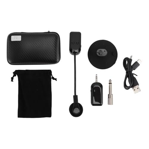 Culnflun 2.4G Wireless Instrument Microphone Pickup System HiFi Sound Quality Flexible Adjustable Condenser Microphone for Guitar Violin Accordion Stage Performance