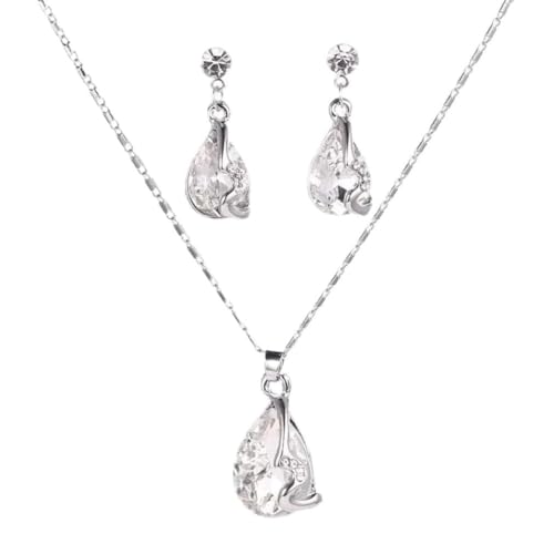 Collier et boucles d'oreilles femmes parure bijoux mariage fiançailles argent 925