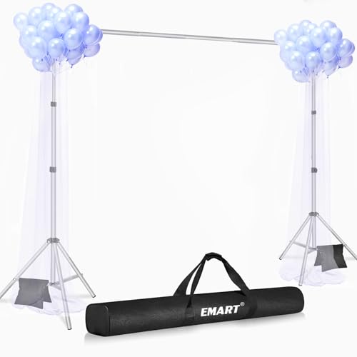 EMART Backdrop Stand Photo Studio Adjustable Background Stand Support Kit with Crossbars, Backdrop Clamps, Sandbags and Carrying Bag for Parties Events Decoration - Image 3