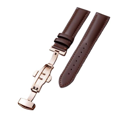 Bracelet de montre en cuir véritable unisexe de 10 à 22mm