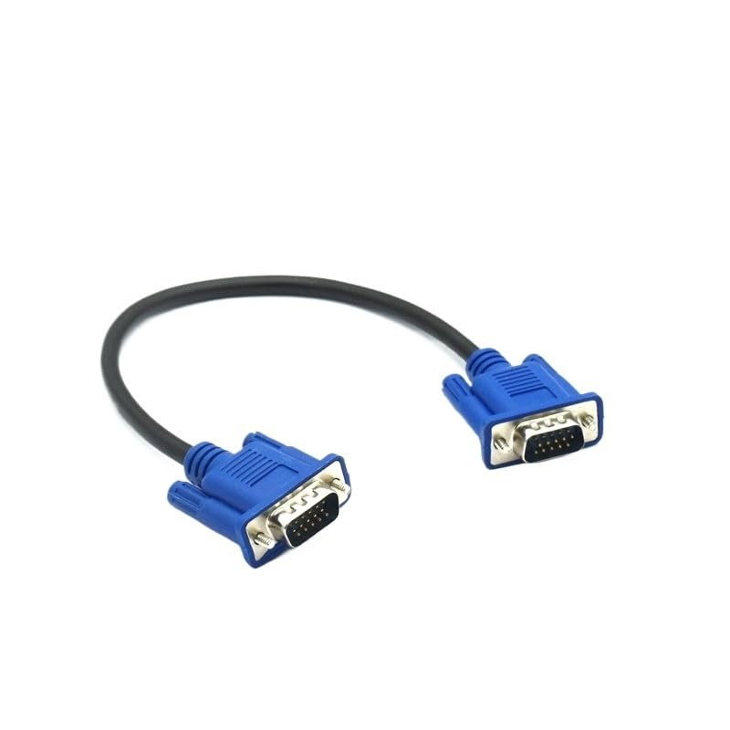 Kabel VGA męski na męski pleciony ekran HDTV VGA komputer telewizor wyświetlacz sygnału krótki kabel 0,3 m/0,5 m/1,300 cm (30 cm)
