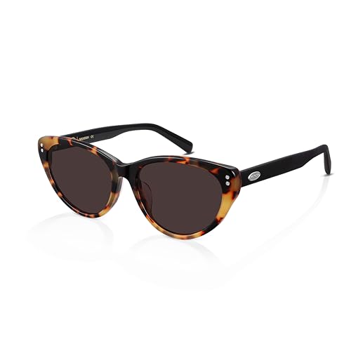 MUJOSH Vintage Cat-Eye Sunglasses for Women Trendy Acetate Shades UV Protection Eyewear for Driving Party Vacation & Fashion Accessories Tortoise Exclusive Eyewear Brand of EssilorLuxottica