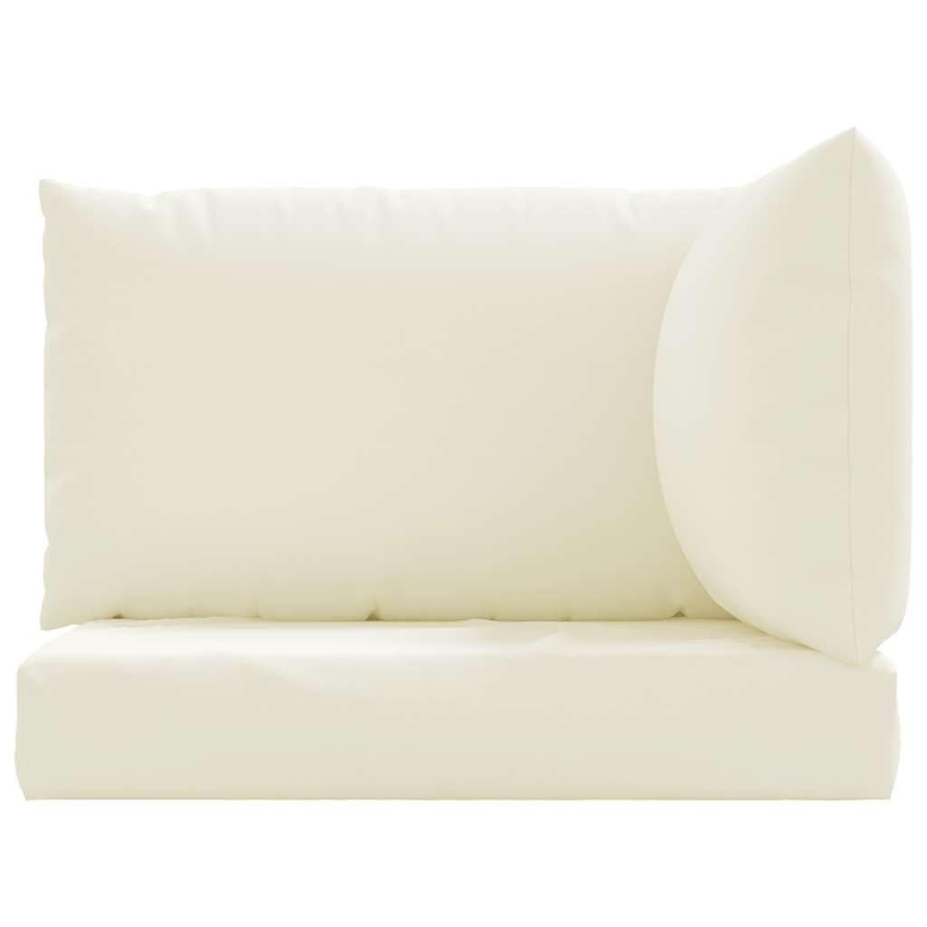 Cojín para palé de 3 piezas, color crema de tela Oxford, impermeable y resistente a las arrugas, relleno de fibra hueca y fibras de espuma para una comodidad óptima, ideal