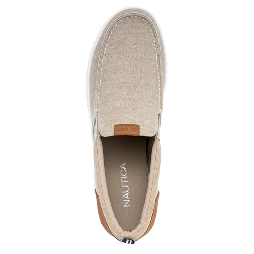 Image of Nautica Men's Slip-On Loafers Casual Moc Toe Sneakers Boat Shoes Slipper for Men - Lightweight & Comfortable - Derwin