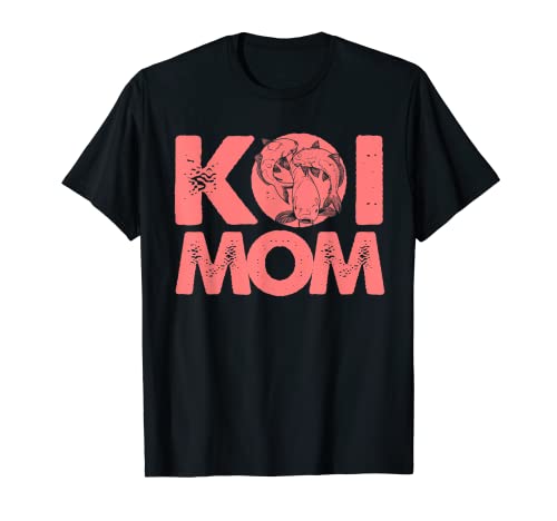Divertido Koi Mom Regalo Carpa Pescado Amante Mamá Mujer Día de la Madre Camiseta