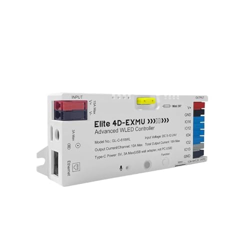 Contrôleur LED ESP32 WLED à 4 sorties et fusible 20A pour ruban pixel