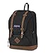 JanSport Cortlandt Laptop Backpack, Black, 15” Laptop Sleeve-Synthetic Leather Shoulder Computer Bag with Large Compartment, Padded Straps- Rucksack for Men, Women