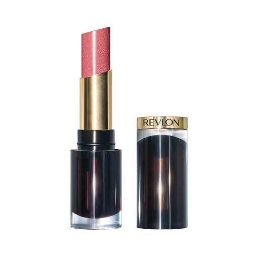 Revlon Super Lustrous Glass Shine Lipstick Beaming Strawberry, Rossetto Labbra Dal Colore Brillante, Formula Cremosa e Idratante con Acido Ialuronico, Aloe e Quarzo Rosa