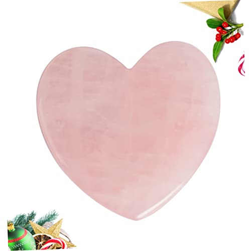FRCOLOR Body Scraping Plate Heart Shape Scrapping Board Stone Massage Tool Gua Sha Massage Tool Face Massager Jade Massage Stone Whole Body Massager Massaging Board Quartz Wind Chime Pink