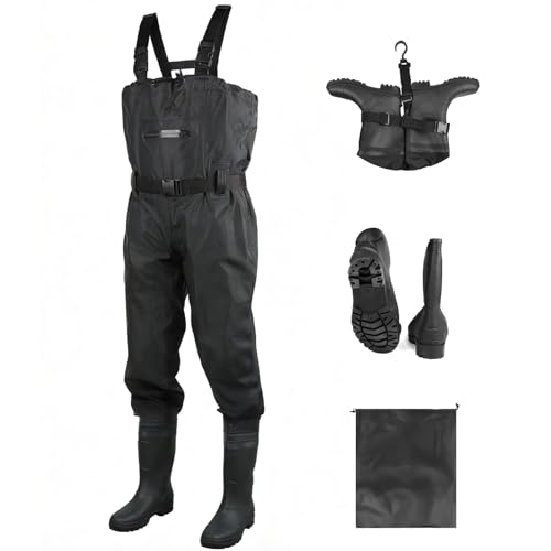 SWAWIS Scafandro da Pesca Waders Pesca Tute Impermeabili Traspiranti Adatte per Cantieri Edili,Fattorie 42-46W Adatto a Uomo e Donna