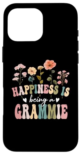 Happiness is Being a Grammie Floral Grammie Mother's Day X}zP[X iPhone 16 Pro Max p