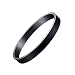 Titanium Stainless Steel Couple Cuff Bracelet Polished Pure Black Plated Finish Bangle Anti-Allergy/Anti-Color Fading