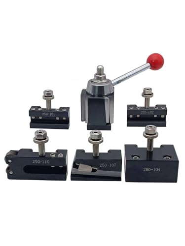 6PCS Wedge Type AXA Quick Change Tool Post With Tool Holders For Lathe Swing Dia 6-12 250-111 (AXA-6PCS)