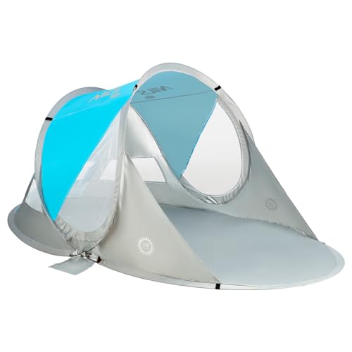 NILS Camp self-Folding Beach Tent NC3142 Red-Grey