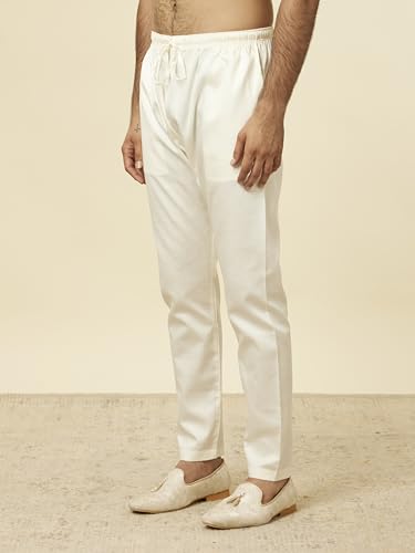 Image of Manyavar Men's Solid Pencil Cut Pyjama (1pc)