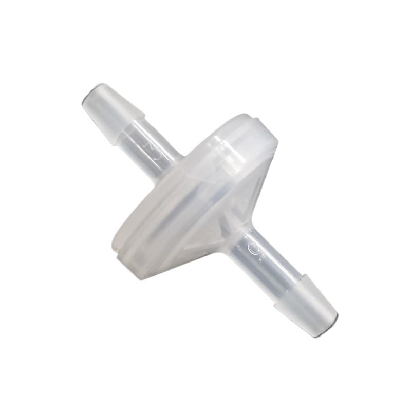 Válvula antirretorno de plástico PP de 10 piezas/válvula de retención de agua/válvula unidireccional for fluidos de gas, aire, líquidos, acuarios médicos 1/8 3/16 1/4(CDPV3L,100 Pieces)