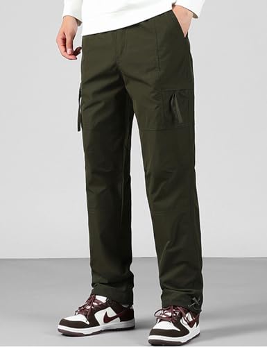 ZGZZ7 Men's Relaxed Fit Work Pants Multi-Pockets Outdoor Hiking Cargo Pants2