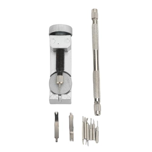 Nurnesy Kit de Herramientas de Reparación de Relojes Professional - Removedor de Banda y Enlace, Barra de Desmontaje del Pin de Cadena y Consejos de Reemplazo para un Fácil