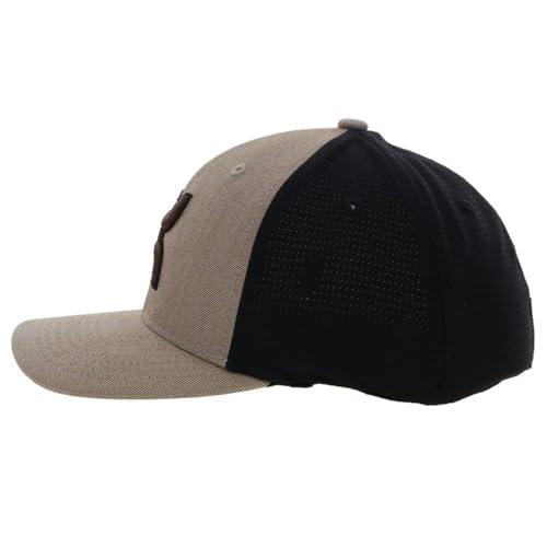 Image of HOOEY Ash Flexfit Fitted Hat - Mid Profile 6-Panel Stretch Fit Everyday Casual Comfort Fitted Cap for Men and Women