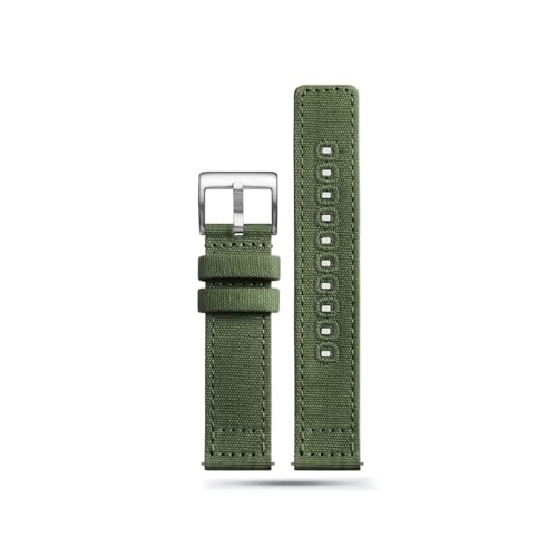 18mm 20mm 22mm �i�C�����L�����o�X�X�|�[�c�o���h�ɓK������ Hamilton Khaki Field H70605731 H70605993(Army green-silver,20mm)