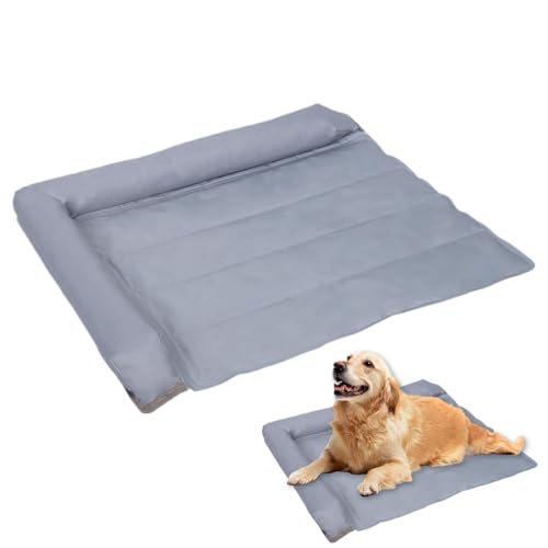 犬用ベッド 居心地の良いマット - 洗える大型犬用ベッド | 暑い季節に使える ペット用クールマット 猫用睡眠クッション | 滑り止め付き子犬用ジェル睡眠パッド 子猫用ソファパッド 屋内屋外用 (S)