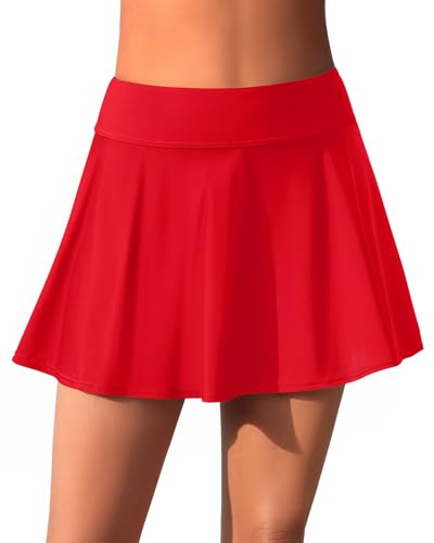 Image of Aqua Eve Women Swim Skirt Tummy Control Swimsuit Skirt High Waisted Bathing Suit Bottom (Available in Plus)