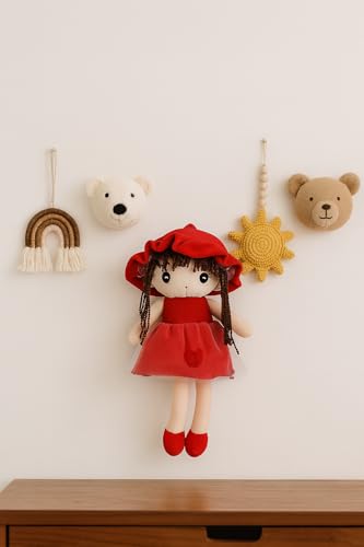 Image of Fun4you Candy Anushka Doll Princess (35 cm) Stuffed Soft Doll for Baby Girls | Adorable Plush Toy | Perfect Cuddly Companion for Kids | Ideal Gift for Birthdays and Special Occasions (Red)