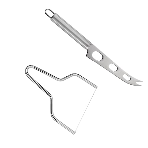 PRETYZOOM Stainless Steel Cheese Knife Set Cheese Slicer Butter Cutter Slicer for Easy Cheese Cutting