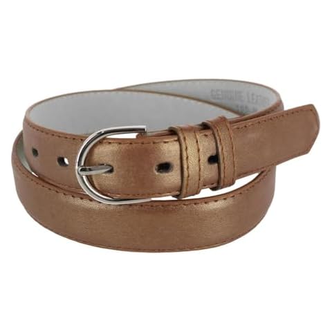 CTM Women's 28.5 mm Bronze Dress Belt Cover