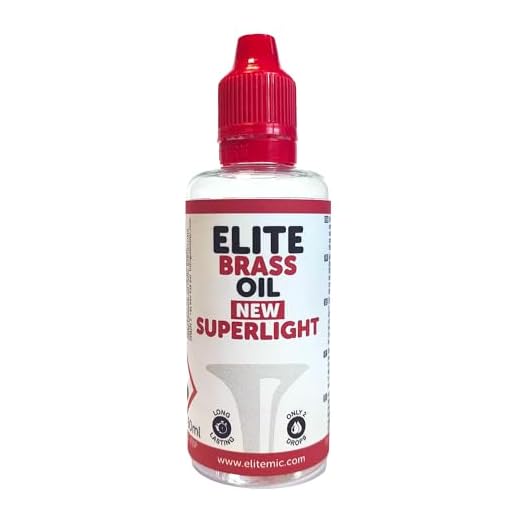 Elite Brass Oil New Superlight 60 ml- Aceite para instrumentos musicales de viento: trompeta, trombón, fliscorno, trompa, tuba, etc
