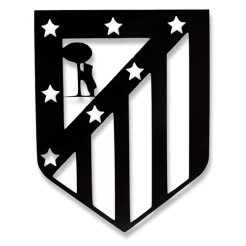 BUYLUX Cuadro Escudo Atleti Madrid Pared Madera - Decoracion Habitacion, Hogar Moderno - Regalos Originales para Hombre, Niño - Cuadros Decoracion Salon Modernos - Poster Futbol (Atleti de Madrid)