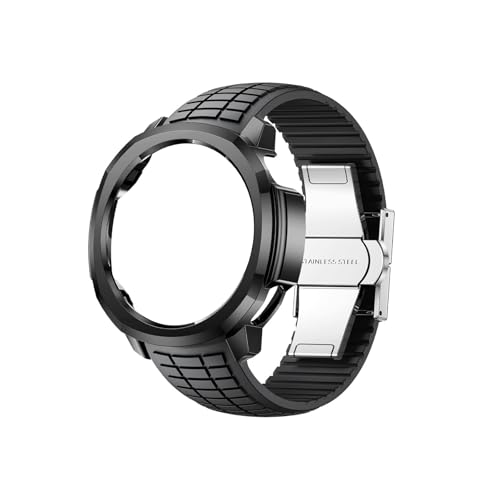 [PLYYQZM] �V���R���X�g���b�v + PC �P�[�X,�ɍ��� Hua wei Watch GT Runner 2 ���p�ȃ��X�g�o���h�����u���X���b�g�ɓK��(Black+black)