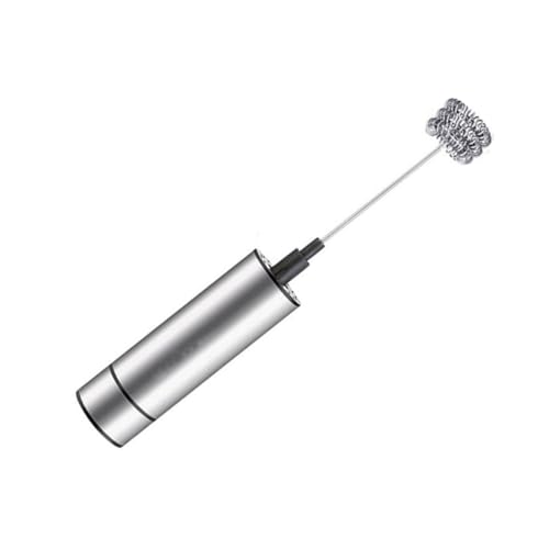 Hemobllo Espumador de Leche Eléctrico de Acero Inoxidable 3 Capas Resorte, Batidor Manual para Café Expreso, sin Batería, Ligero y Ergonómico para Cocina y Cafetería