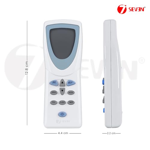 Image of 7SEVEN Compatible with Whirlpool AC Remote Control DG11D1-10 Model 83 Suitable for Split and Window 1 1.5 2 Ton Air Conditioner - Match Each Keys Exactly to Replicate Genuine Remote Function
