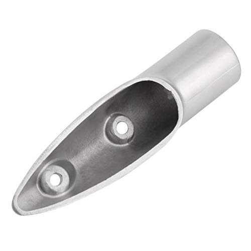 Hand Rail End Silver 7/8" 5-1/2 Heavy Duty 316 Stainless Steel Boat Top Mount Hardware Fitting Marine Boat Hand Rail End Compatible With 22Mm Outside Diameter Tubing Or Pipe #TOP6