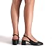 DREAM PAIRS Women's Low Chunky Heels Slingback Square Toe Block Dress Shoes Closed Toe Comfortable Wedding Work Pumps,Size 7,Black,SDPU2427W