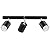 LURNOFY 3 Light Track Lighting Kit, Ceiling Track Lighting Flexible Rotatable Light Head, Track Lighting Fixtures Ceiling for Kitchen, Living Room, Bedroom, GU10 Bulb Not Included(Black)