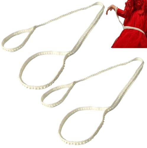 Toeloioh 2Pcs Wrist Bustle for Wedding Dress Train- No-Pin,Quick Release Hands-Free Loop,Wedding Dress Bustle Accessories (Style1)