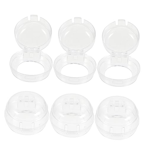 FRCOLOR 6 Piezas Protector para Perillas de Cocina Gas Transparente para Compatible con Horno Vitrocerámica y Electrodomésticos Fácil Instalación sin Herramientas